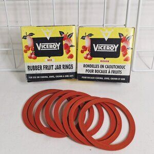 19 Vintage Viceroy Rubber Canning Rings For Glass Jars Corona Jewel Crown Gem